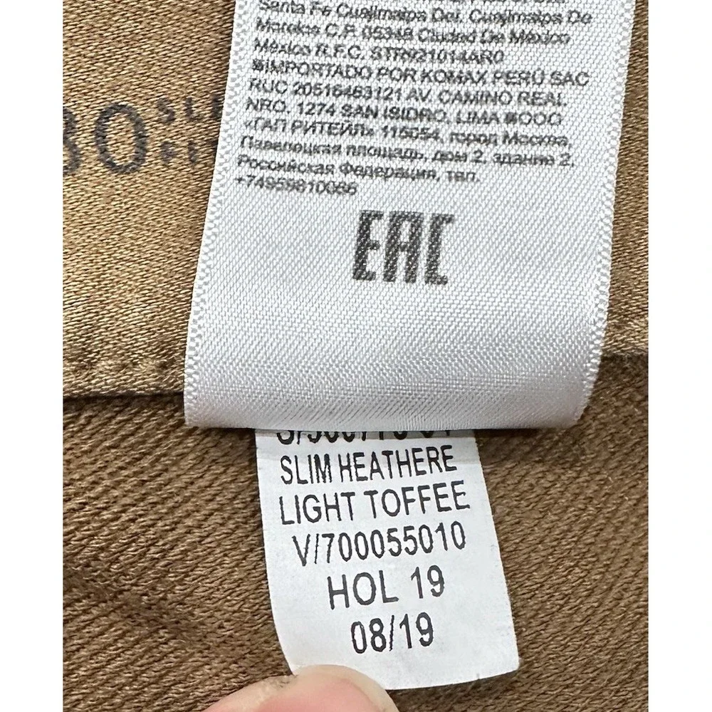 Banana Republic Jeans Mens 31x30 Traveler Slim Light Toffee‎ Low Rise Pants